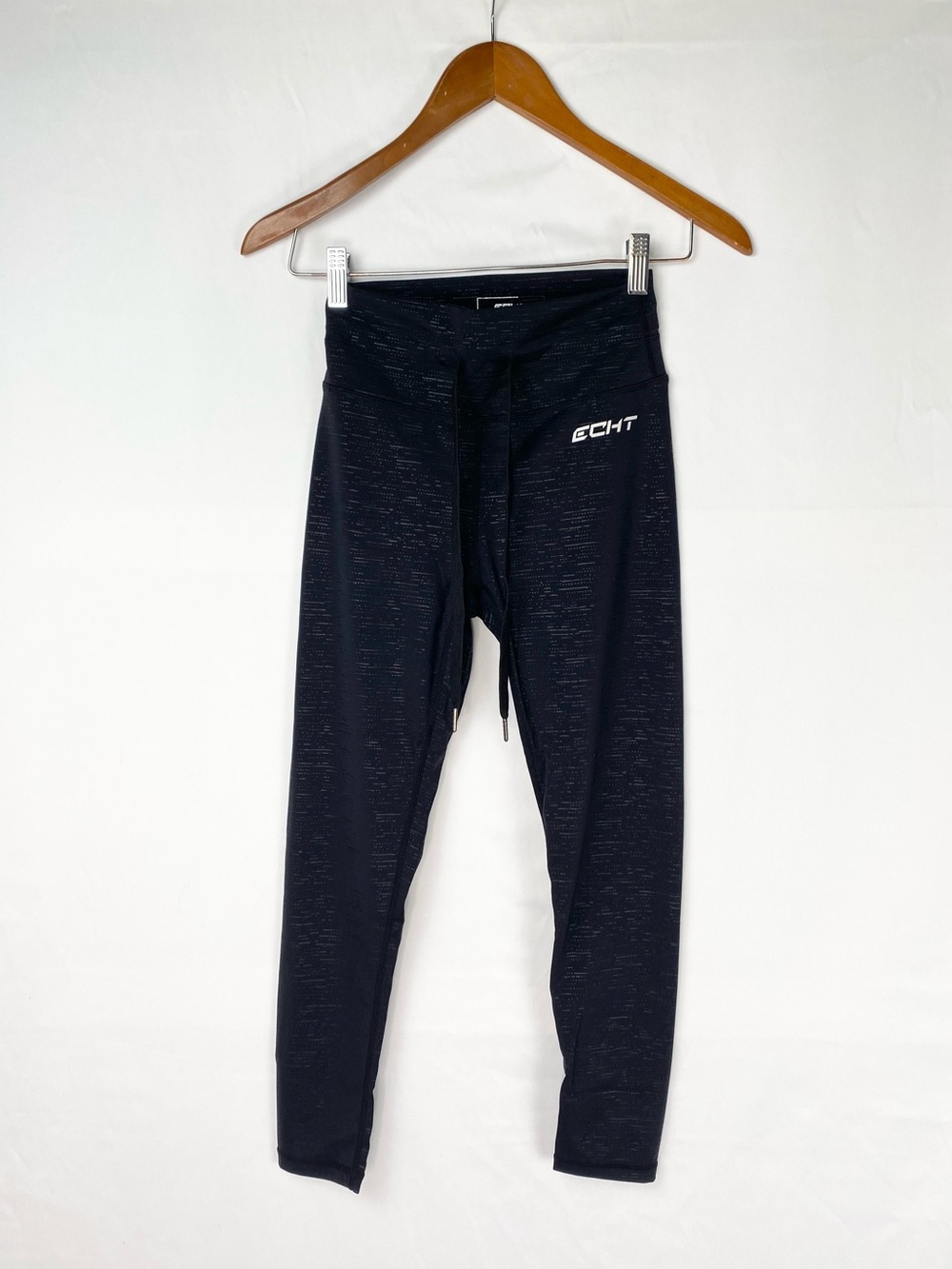 Echt Drawstring High Waisted Legging Size Small Black